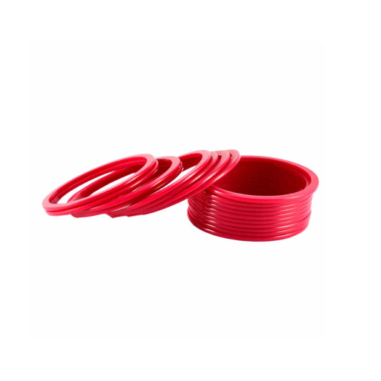 Gajari Plain Acrylic Bangle With Very Extra Large Size (Pack Of 18) (sku-ban1281)