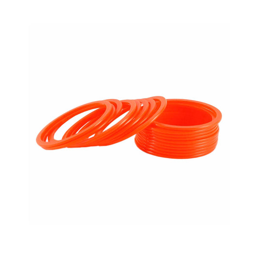 Orange Plain Acrylic Bangle With Very Extra Large Size (Pack Of 18) (sku-ban1284)