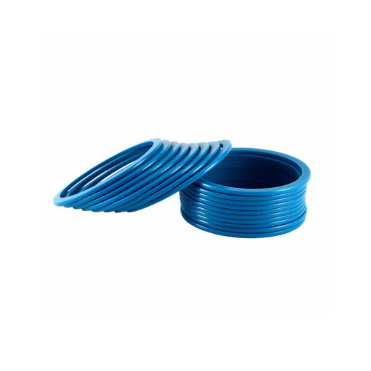 Light Blue Plain Acrylic Bangle With Very Extra Large Size (Pack Of 18) (sku-ban1287)