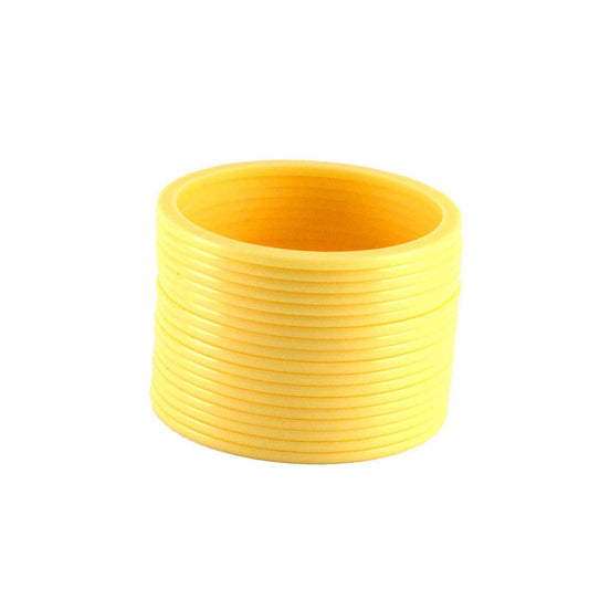 Cream Plain Acrylic Bangle With Very Extra Large Size (Pack Of 18) (sku-ban1290)