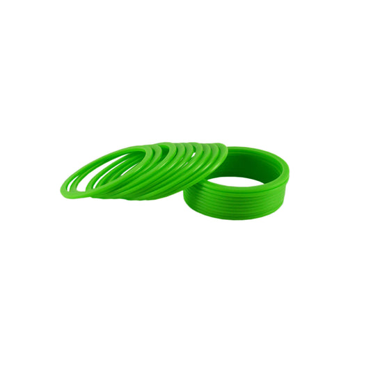 Light Green Plain Acrylic Bangle With Very Extra Large Size (Pack Of 18) (sku-ban1410)