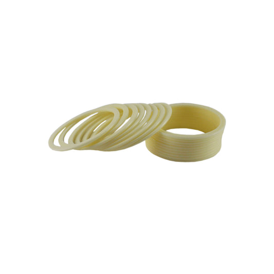 White Plain Acrylic Bangle With Very Extra Large Size (Pack Of 18) (sku-ban1412)