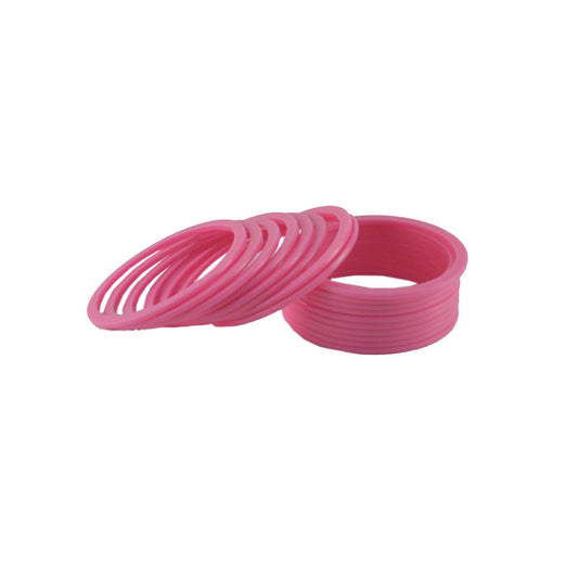 Gajari Plain Acrylic Bangle With Very Extra Large Size (Pack Of 18) (sku-ban1413)