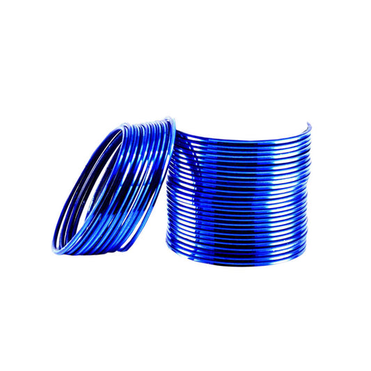 Light Blue Plain Brass Bangle (Pack Of 36) (sku-ban1446)