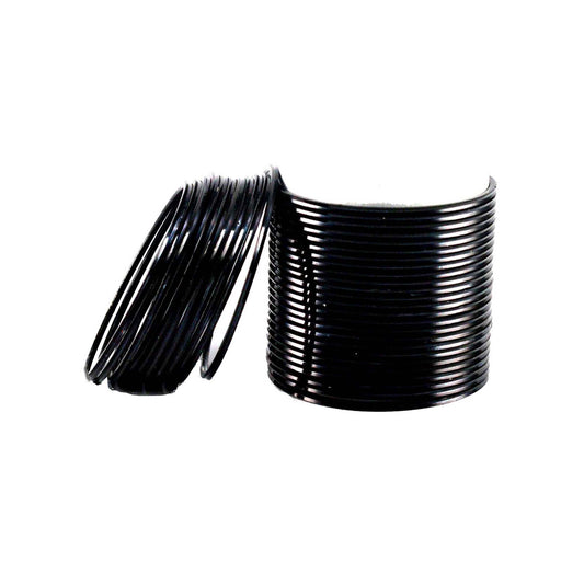 Black Plain Brass Bangle (Pack Of 36) (sku-ban1455)