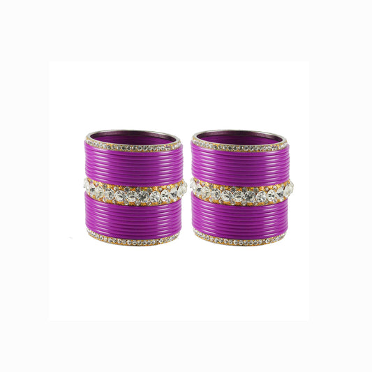 Rani Stone Acrylic-Brass Bangle With Extra Large Size (Pack Of 42) (sku-ban1641)