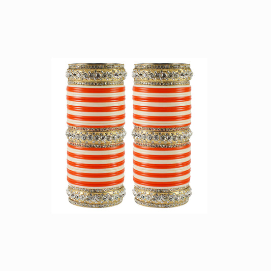 Multi Stone Acrylic-Brass Bangle With Extra Large Size (Pack Of 90) (sku-ban1734)