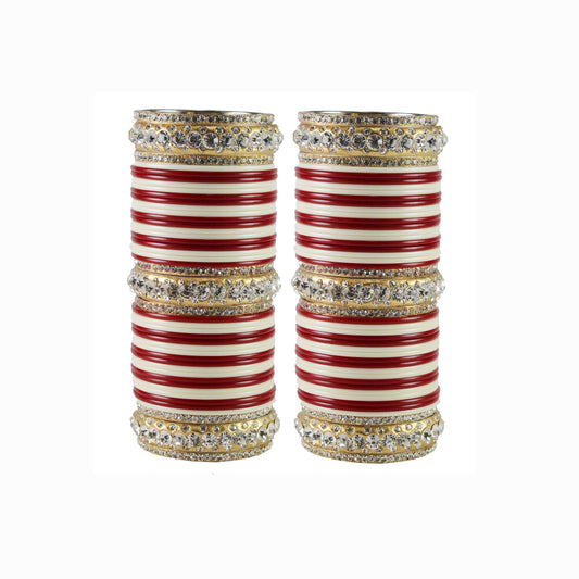Multi Stone Acrylic-Brass Bangle With Extra Large Size (Pack Of 90) (sku-ban1736)