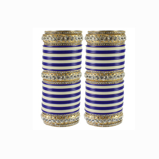 Multi Stone Acrylic-Brass Bangle With Extra Large Size (Pack Of 90) (sku-ban1743)