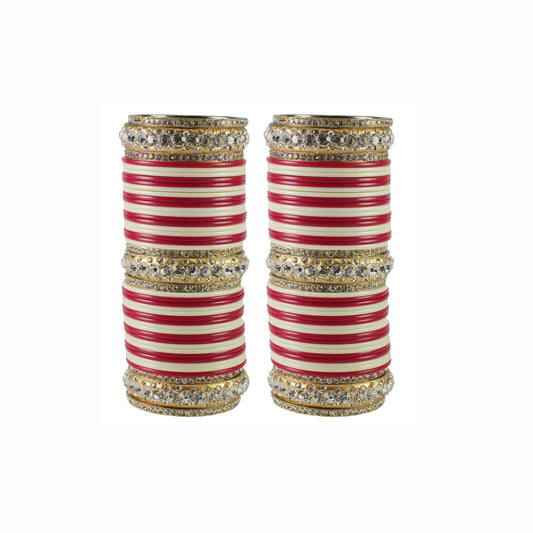 Multi Stone Acrylic-Brass Bangle With Extra Large Size (Pack Of 90) (sku-ban1745)