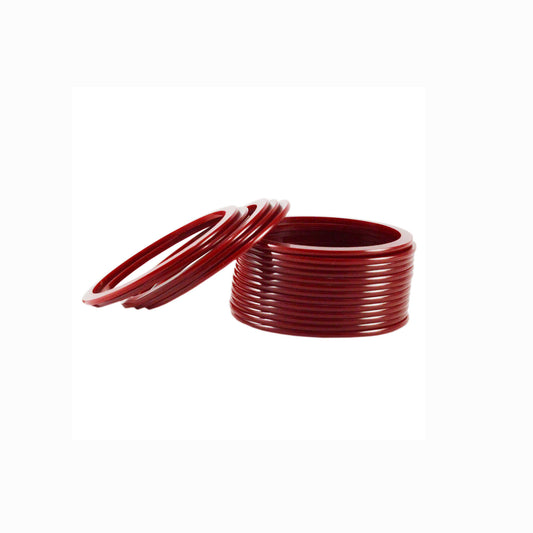 Maroon Plain Acrylic Bangle With Very Extra Large Size (Pack Of 18) (sku-ban1826)