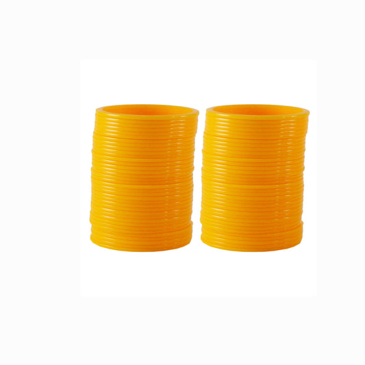 Yellow Plain Acrylic Bangle With Very Extra Large Size (Pack Of 72) (sku-ban1835)