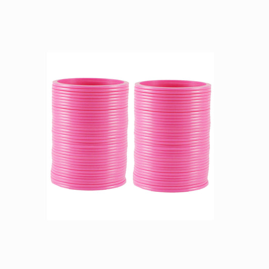 Pink Plain Acrylic Bangle With Very Extra Large Size (Pack Of 72) (sku-ban1840)