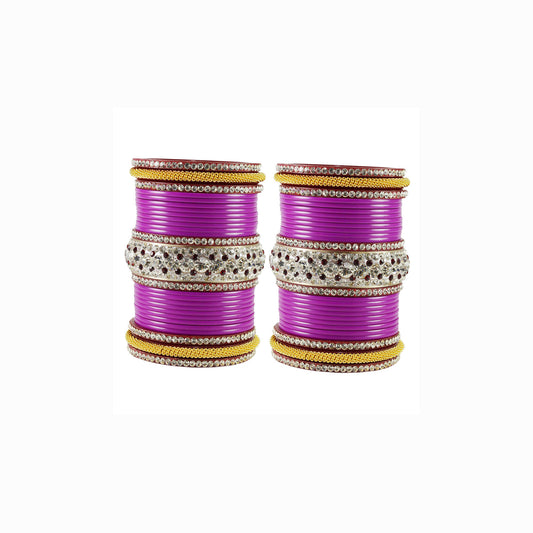 Rani Stone Acrylic Bangle With Extra Large Size (Pack Of 54) (sku-ban1868)