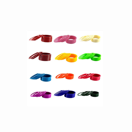 Multi Plain Acrylic Bangle With Extra Large Size (Pack Of 216) (sku-ban2011)