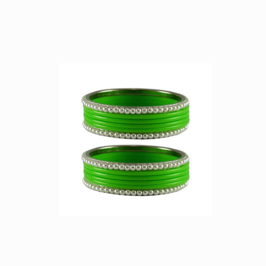 Totai Moti Acrylic-Brass Bangle With Extra Large Size (Pack Of 12) (sku-ban2880)