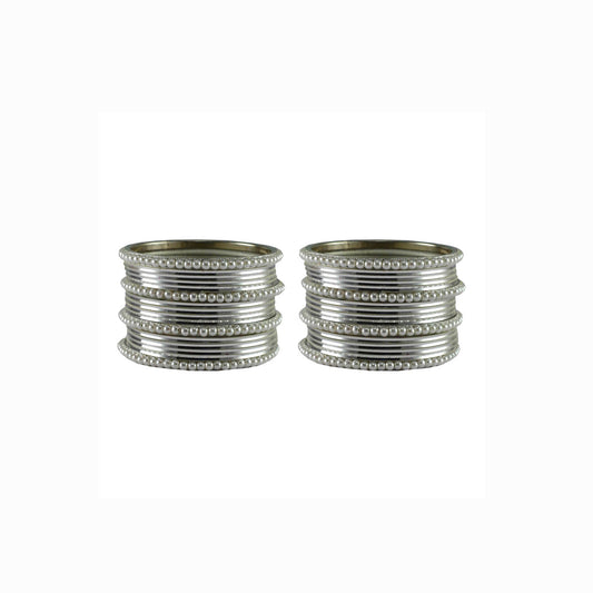White Moti Brass Bangle With Extra Large Size (Pack Of 32) (sku-ban2919)