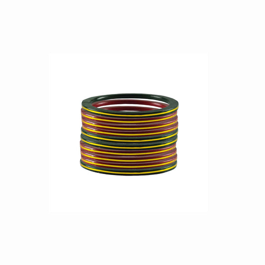 Pure Lakh Traditional Patri Hinglu Rajasthani bangle (Pack Of 10) (sku-ban3051)