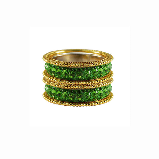 Totai Stone Brass Bangle With Extra Large Size (Pack Of 6) (sku-ban3251)