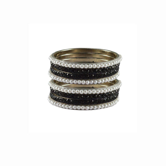 Multi Stone Brass Bangle With Extra Large Size (Pack Of 8) (sku-ban3322)
