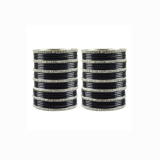 Black stone Brass Bangle (Pack Of 62) (sku-ban3495)