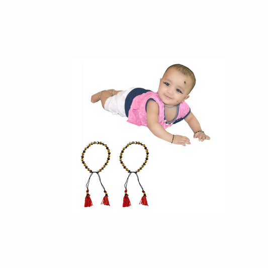 Black Crystal Beads Naziriya (Pack Of 2) (sku-ban4396)