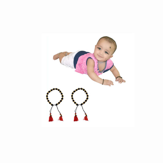 Black Crystal Beads Naziriya (Pack Of 2) (sku-ban4397)