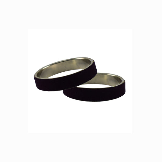 Dark Purple Plain Metal Bangle With Extra Large Size (Pack Of 2) (sku-ban5430)