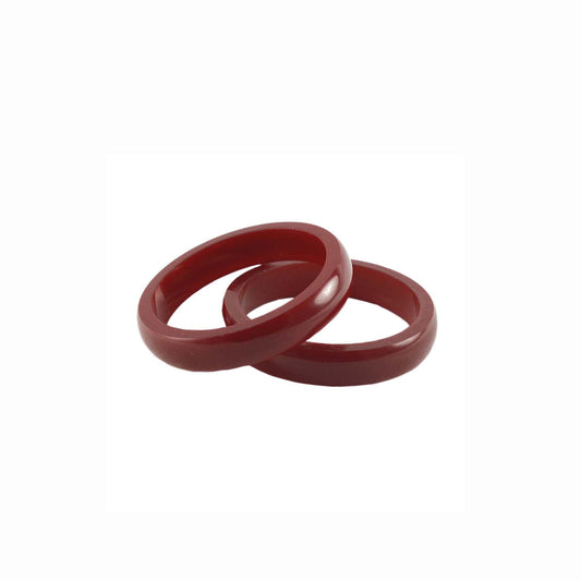 Red Plain Acrylic Bangle With Very Extra Large Size (Pack Of 2) (sku-ban915)
