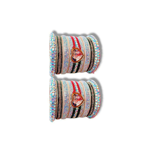 Print Your photo on Bangle Pack Of -14 (sku-bans29719) (7+A)