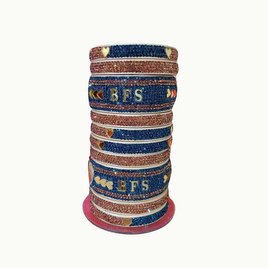 Print Your Name and photo on Bangle Pack Of -10 (sku-bans29722) (5+A)