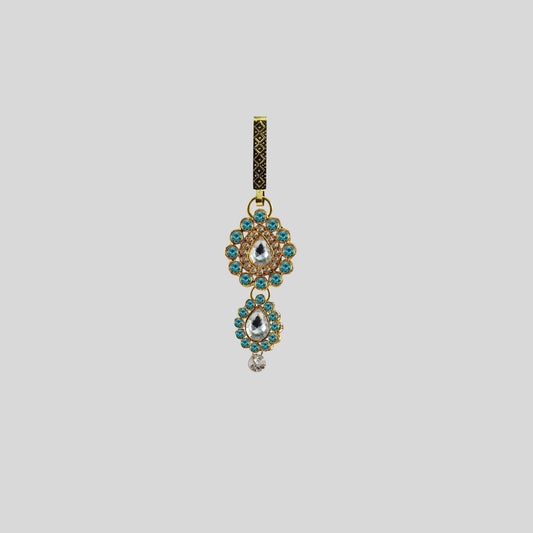 Golden Stone Stud-Gold Platted Brass Key chain Pack Of-1 (sku-bro219)