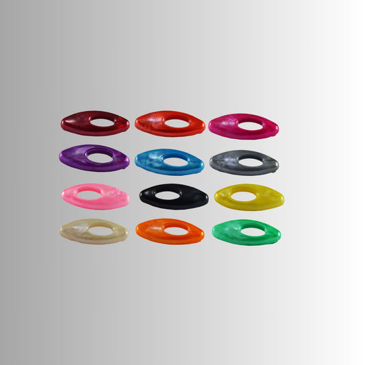 Multi Plain Acrylic Brooch Pack Of -12 (skubro688)