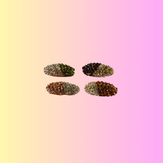 Multi Stone Stud-Handmade Acrylic Brooch Pack Of -4 (skubro696)