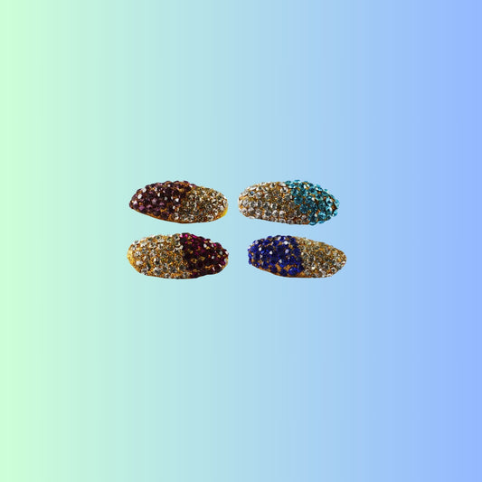 Multi Stone Stud-Handmade Acrylic Brooch Pack Of -4 (skubro697)