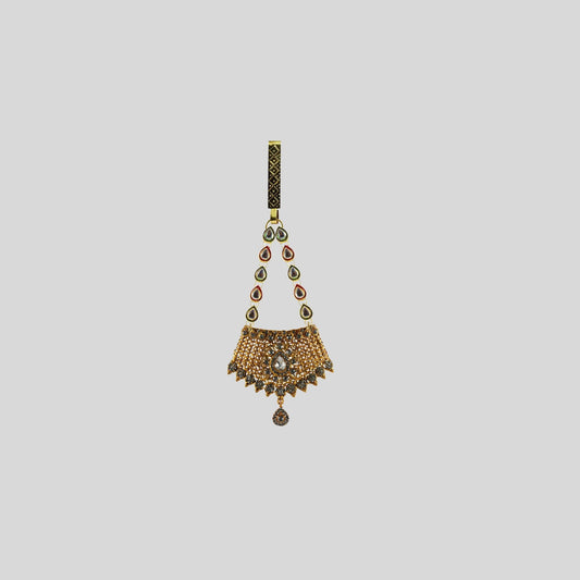Golden Stone Stud-Gold Platted Brass Key chain Pack Of-1 (sku-bro749)