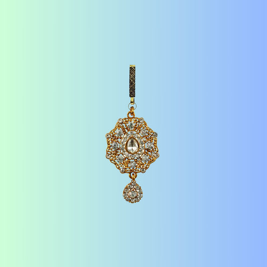 Golden Stone Stud-Gold Platted Brass Key chain Pack Of-1 (sku-bro751)