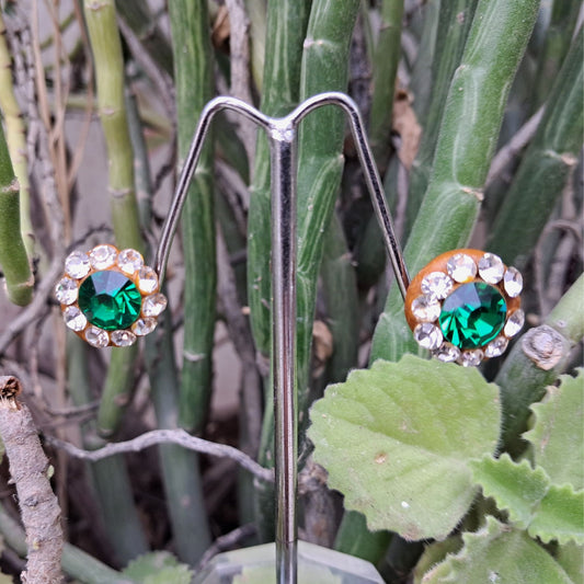 Stone Stud Golden Lakh Tops Pack Of-2 (sku-ears710)