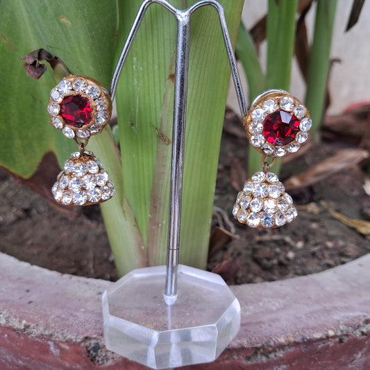 Stone Stud Golden Lakh Jhumki Pack Of-2 (sku-ears712)