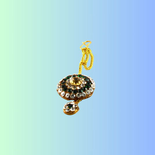 Multi Stone Stud-Handmade Pure Lakh Mang Tika Pack Of-1 (sku-man173)