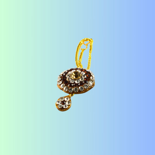 Multi Stone Stud-Handmade Pure Lakh Mang Tika Pack Of-1 (sku-man174)