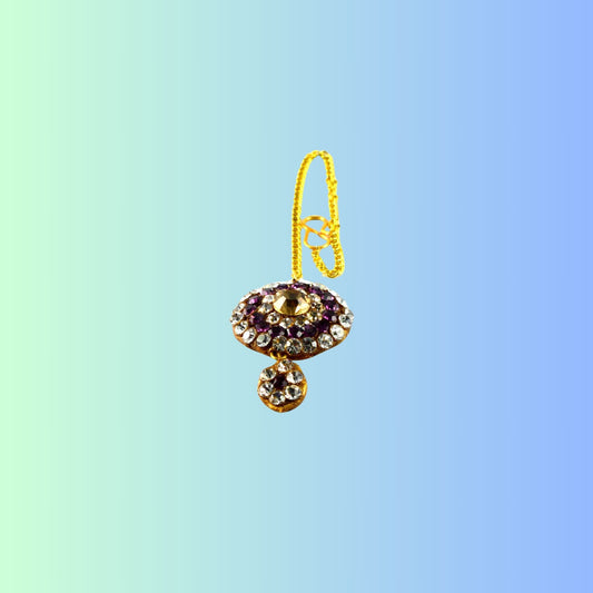 Multi Stone Stud-Handmade Pure Lakh Mang Tika Pack Of-1 (sku-man178)