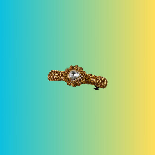 Golden Stone Stud-Gold Platted Brass Bakal Pack Of-1 (sku-man326)