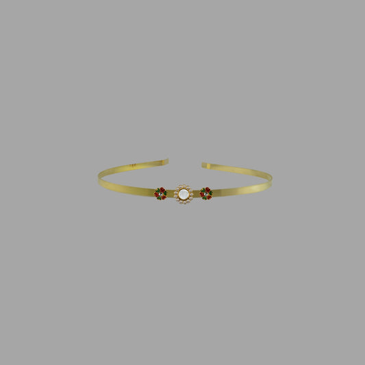 Golden Stone Studd Brass Hair Band Pack Of-1 (sku-man756)