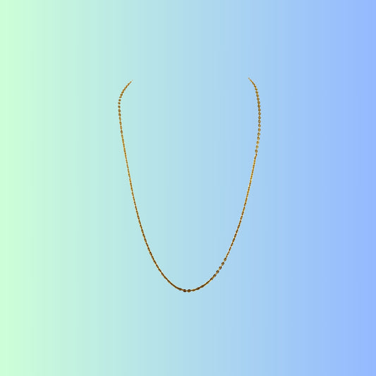 Golden Gold Platted Brass Chain Pack of-1 (sku-nec2078)