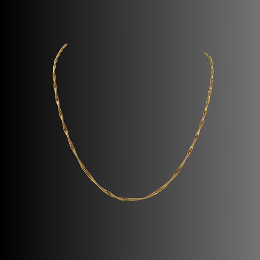 Golden Gold Platted Brass Chain Pack of-1 (sku-nec2079)