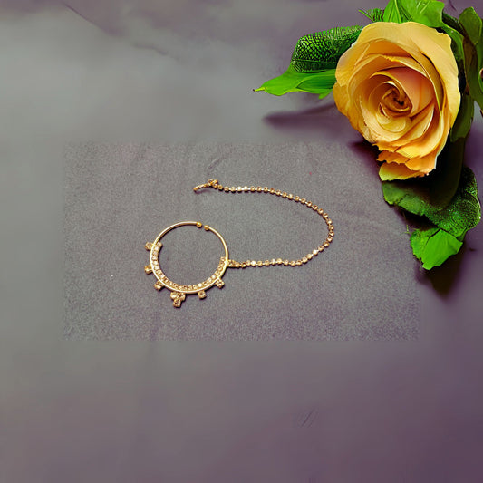 Golden Stone Stud Brass Bali Nath Pack Of-1 (sku-oths1758)