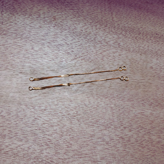 Golden Plain Brass Kan Chain Pack Of-2 (sku-oths1761)