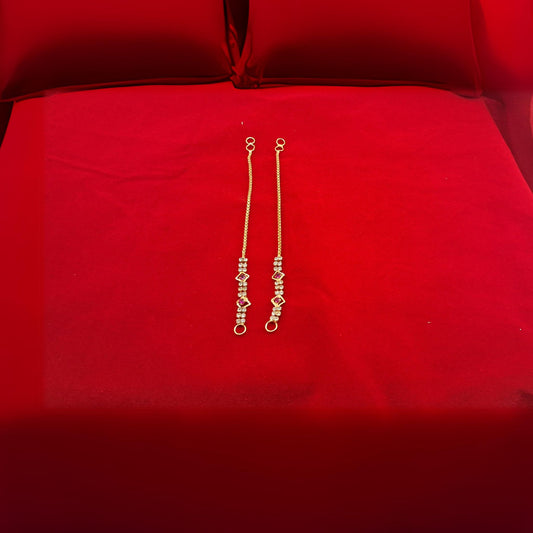 Golden Stone Stud Brass Kan Chain Pack Of-2 (sku-oths1762)