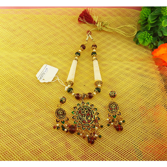 Moti Brass Pendants set Size-Free Sku-ret373